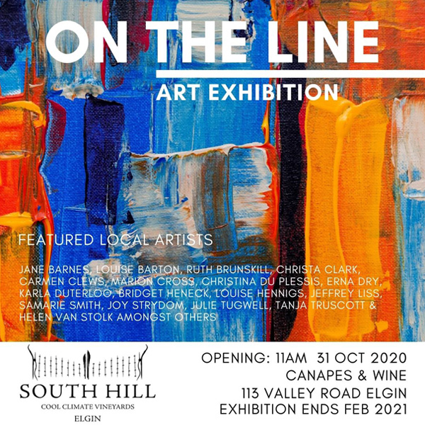 On the Line - Art Exhibition with Carmen Clews at South Hill Vineyards